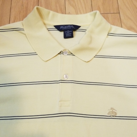 Brook Brothers Yellow Striped Polo XL - Picture 1 of 7